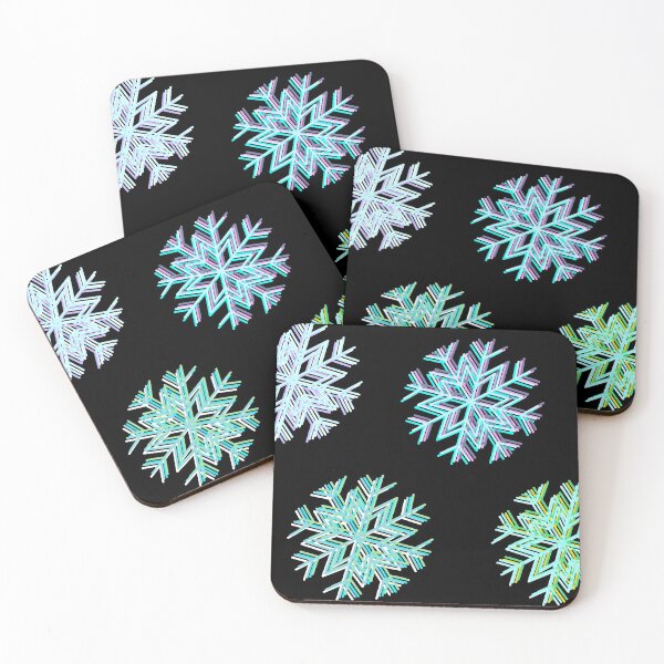 Item preview, 3D style light blue multicolored snowflakes designed and sold by BV-creas.