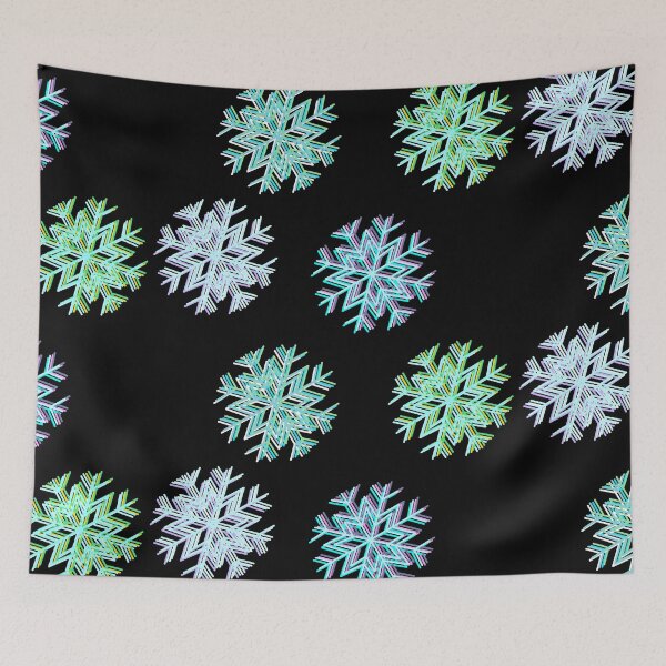 Item preview, 3D style light blue multicolored snowflakes designed and sold by BV-creas.