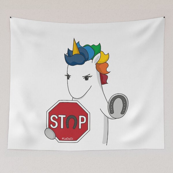 Item preview, Stop unicorn designed and sold by LaDaDi.