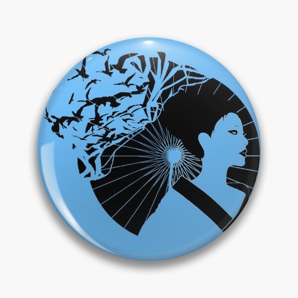 Item preview, Japanese geisha on a black crows background designed and sold by MisoraA.