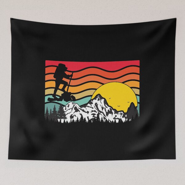 Item preview, Mountain Waves - Backpacker Hiker designed and sold by HeatherPore.