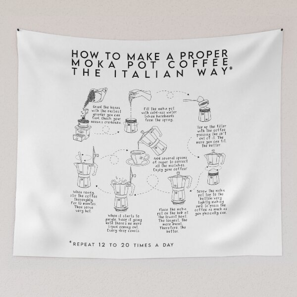 Item preview, How To Make A Proper Moka Pot Coffee designed and sold by emdesign10.
