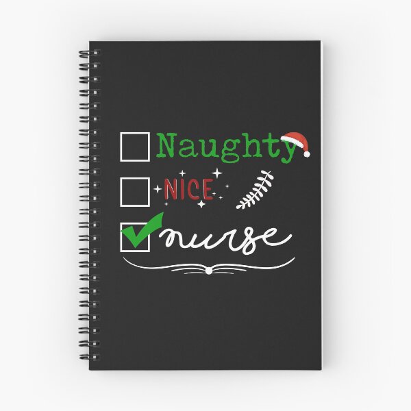 Item preview,  Naughty Nice Nurse, Cute Christmas Shirt, Holiday Shirt, Nurse Gift, Nurse Shirts, Santa Claus Hat, Santa Checklist, Good or Bad List designed and sold by sirrab.