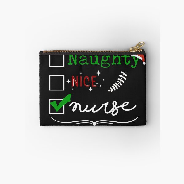 Item preview,  Naughty Nice Nurse, Cute Christmas Shirt, Holiday Shirt, Nurse Gift, Nurse Shirts, Santa Claus Hat, Santa Checklist, Good or Bad List designed and sold by sirrab.