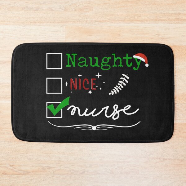 Item preview,  Naughty Nice Nurse, Cute Christmas Shirt, Holiday Shirt, Nurse Gift, Nurse Shirts, Santa Claus Hat, Santa Checklist, Good or Bad List designed and sold by sirrab.