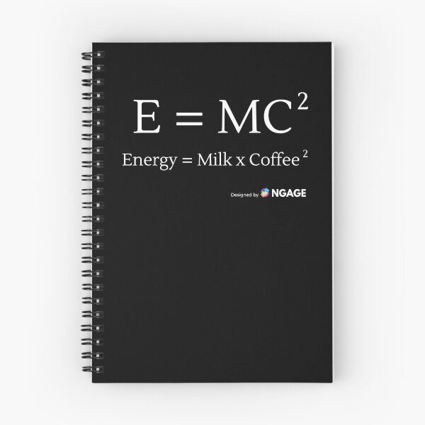 Item preview, E = MC 2 Funny Coffee Quote designed and sold by NGAGE "LIVE LIFE".