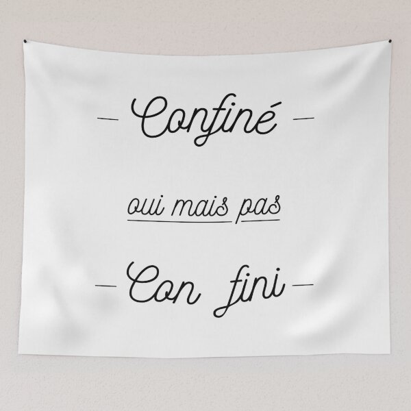 Aperçu de l'œuvre Confiné oui mais pas con fini ! créée et vendue par Curlyhaire.