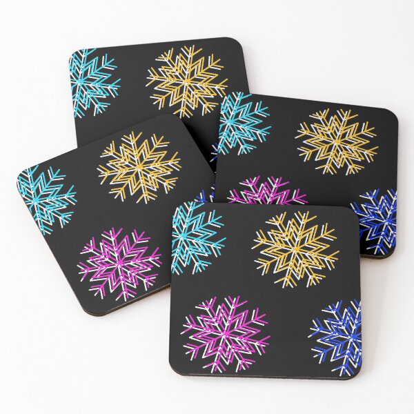 Item preview, Multicolored snowflakes in 3D style designed and sold by BV-creas.