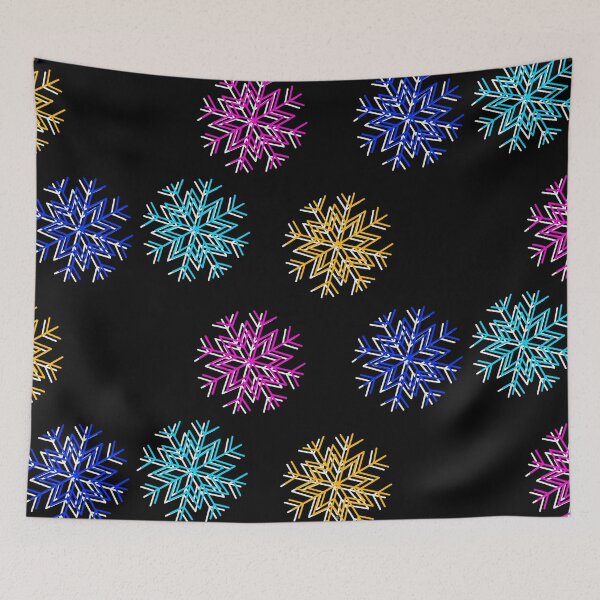 Item preview, Multicolored snowflakes in 3D style designed and sold by BV-creas.