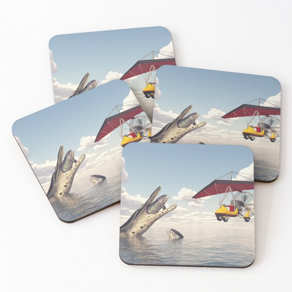 Item preview, Microlight over the sea with sea monsters designed and sold by MIRO3D.