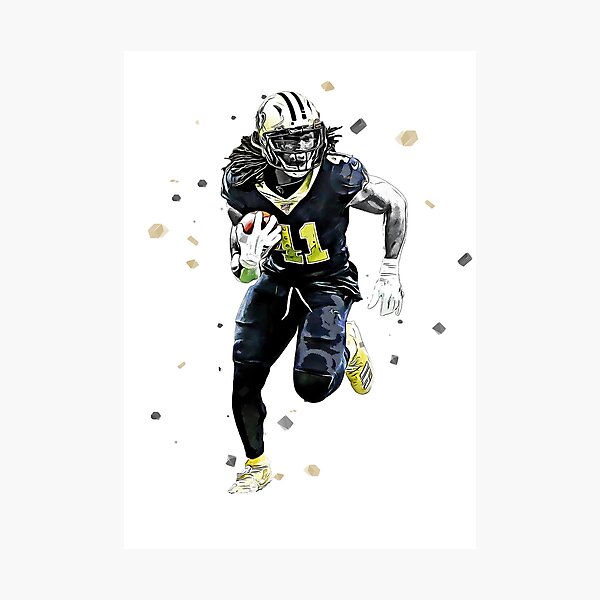 Alvin Kamara Signed Framed Vertical Layout Pro Edition Black