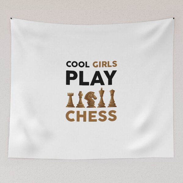 Item preview, Cool girls play chess designed and sold by GoldenDov.