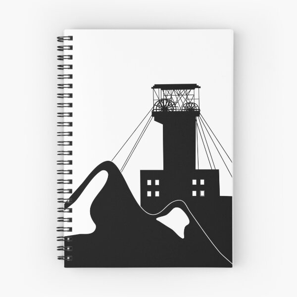 Item preview, Industrial coal mining slag heaps and structural headframes above mine shaft designed and sold by Familyshmot.