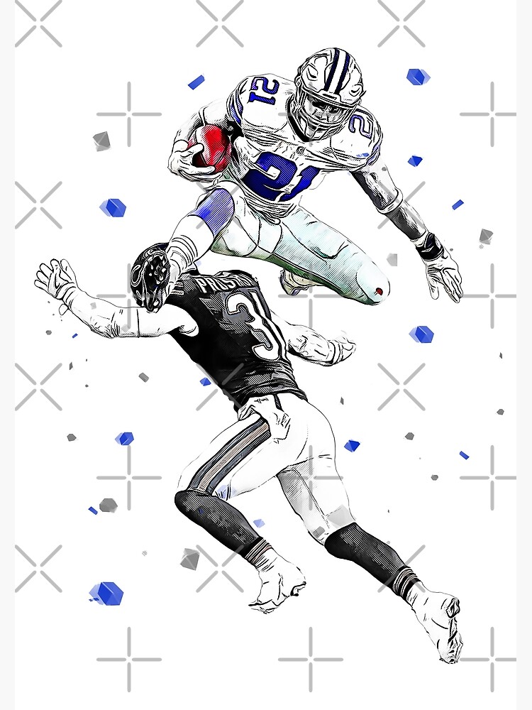 Ezekiel Elliott Poster By Yurdabak Redbubble