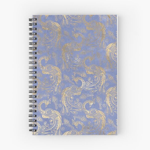 Item preview, An ornate peacock gold on blue design designed and sold by AnnieHochmann.