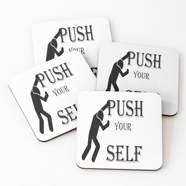 Item preview, push your self stickers designed and sold by oussimakh.