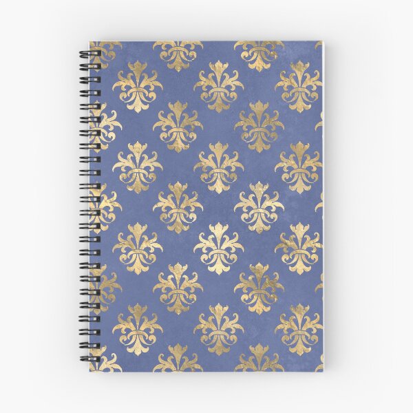 Item preview, An ornate damask gold on blue, purple, mauve design designed and sold by AnnieHochmann.