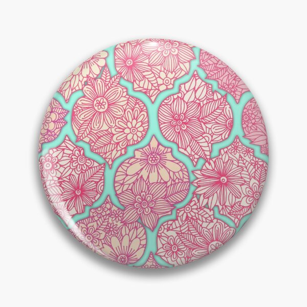 Item preview, Moroccan Floral Lattice Arrangement - pink designed and sold by micklyn.