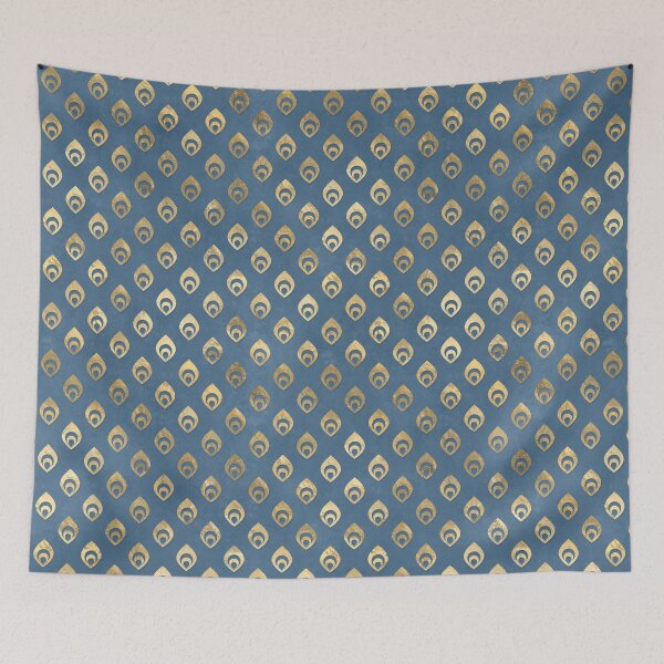 Item preview, An ornate gold on blue design designed and sold by AnnieHochmann.