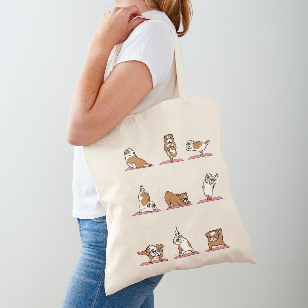 English Bulldog Yoga Tote Bag