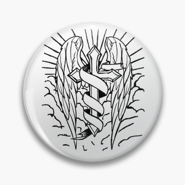 Item preview, Christian Angel winged cross  designed and sold by Hypnotees.