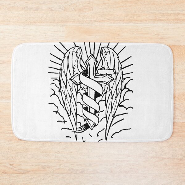 Item preview, Christian Angel winged cross  designed and sold by Hypnotees.