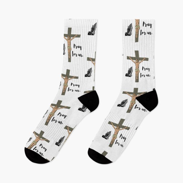 Item preview, Pray For Us. Jesus On The Cross Son Of God (Jesus Christ) designed and sold by OneCherubim.