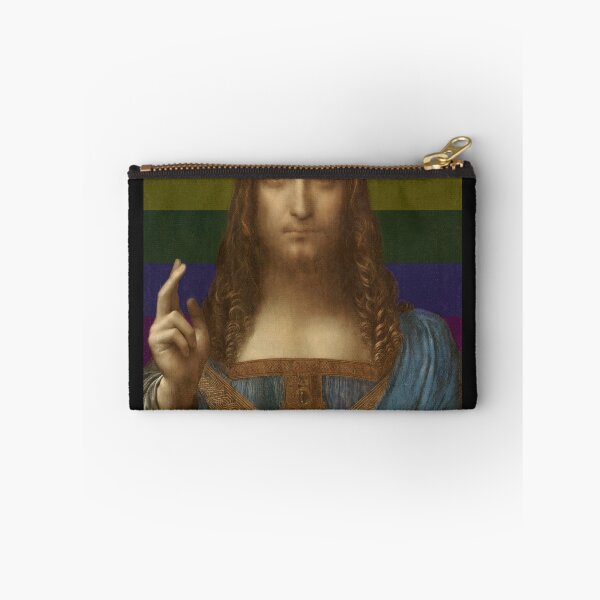 Item preview, LGBT Rainbow Pride Leonardo da Vinci Salvator Mundi designed and sold by NorthernIdeas.