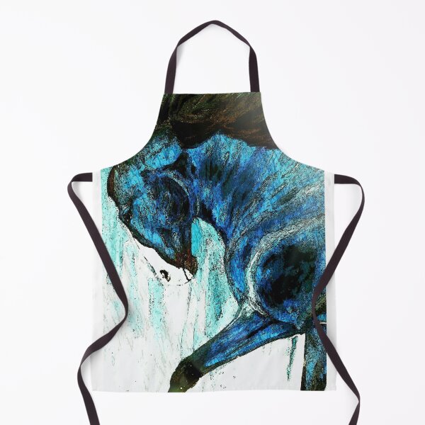 Item preview, Blue horse portrait painting designed and sold by horseaddicted.