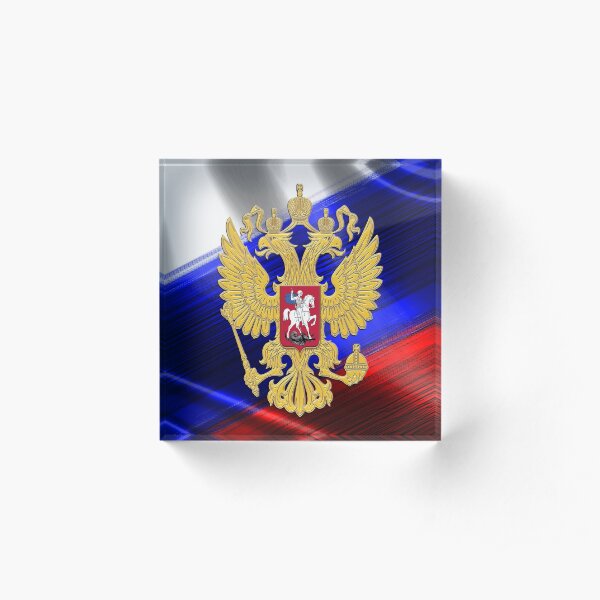 Golden Russia Acrylic Block