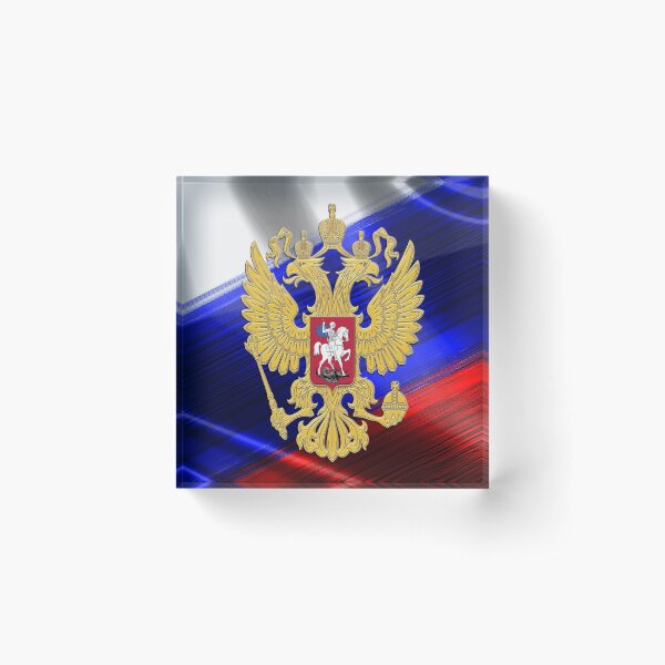 Golden Russia Acrylic Block