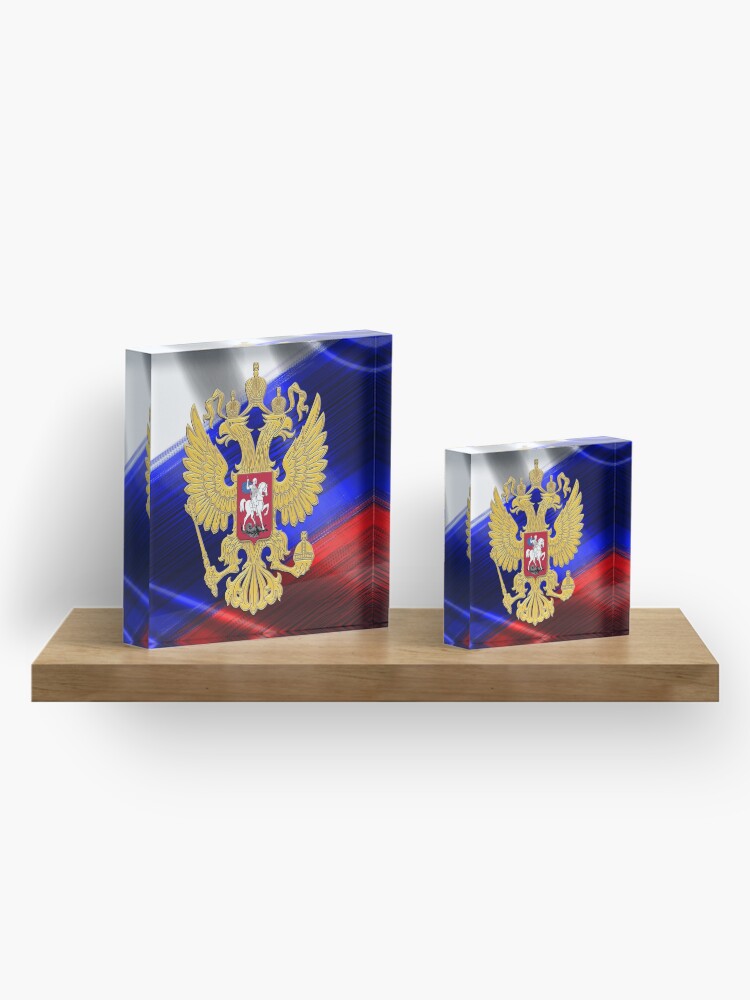 Alternate view of Golden Russia Acrylic Block