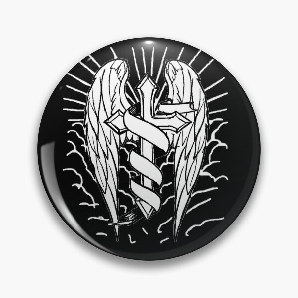 Item preview, Christian Angel winged cross  designed and sold by Hypnotees.