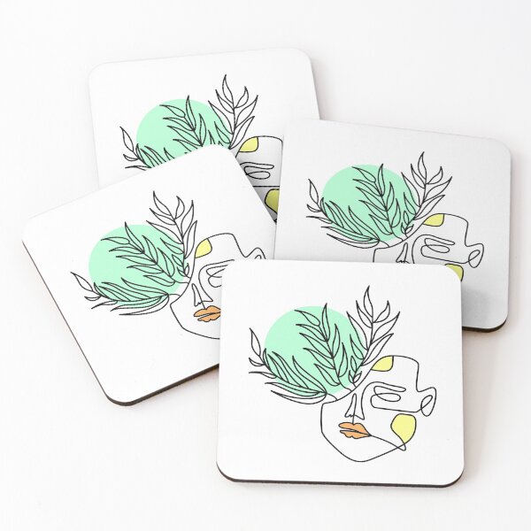 Item preview, Sad face with floral and pastel colour - line art designed and sold by Ilham Firdaus.