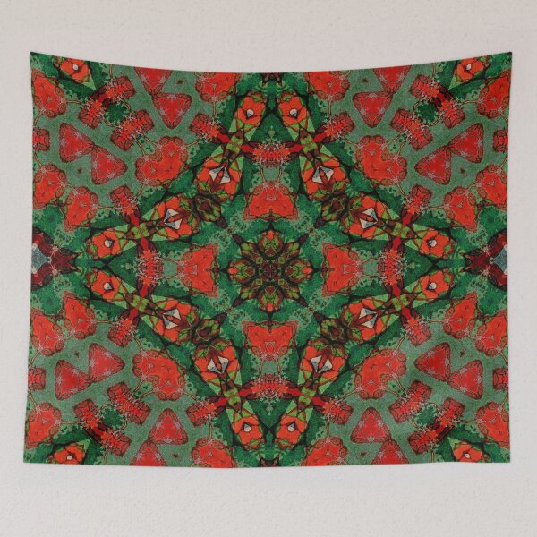 Item preview, Strawberry Garden Mandala Inspired in Portuguese Tiles designed and sold by Sónia Oliveira.