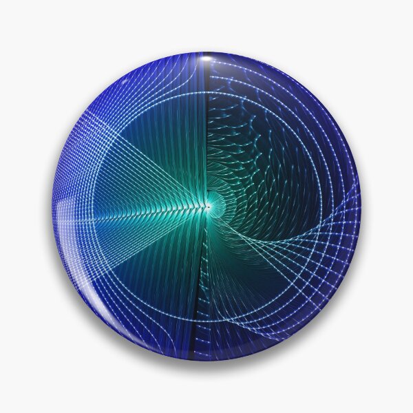 Item preview, Psytrance Design - Psychedelic Geometric Fractal - Minimal - Blue Turquoise designed and sold by JordanHolmes.