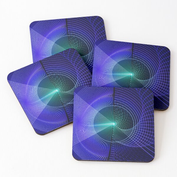 Item preview, Psytrance Design - Psychedelic Geometric Fractal - Minimal - Blue Turquoise designed and sold by JordanHolmes.