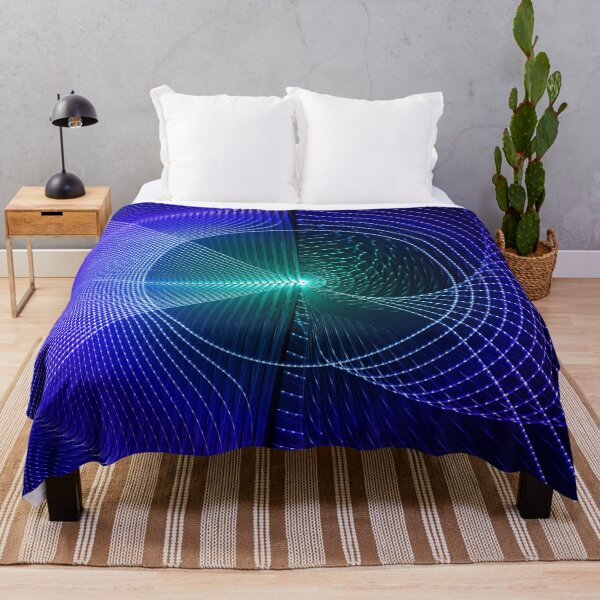 Item preview, Psytrance Design - Psychedelic Geometric Fractal - Minimal - Blue Turquoise designed and sold by JordanHolmes.