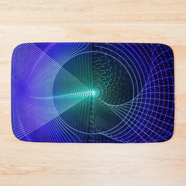 Item preview, Psytrance Design - Psychedelic Geometric Fractal - Minimal - Blue Turquoise designed and sold by JordanHolmes.