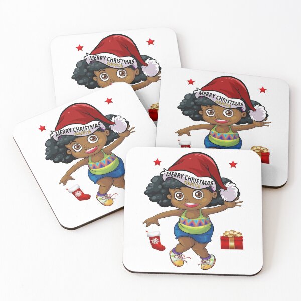 Item preview, Little Black Girl Magic Melanin Puff Merry Christmas Afro Santa  designed and sold by Black Queens.