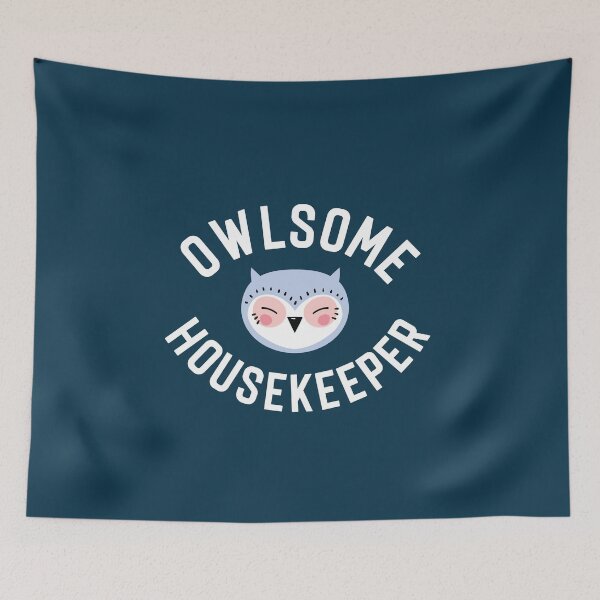 Item preview, Owlsome Housekeeper Pun - Funny Gift Idea designed and sold by betternotes.