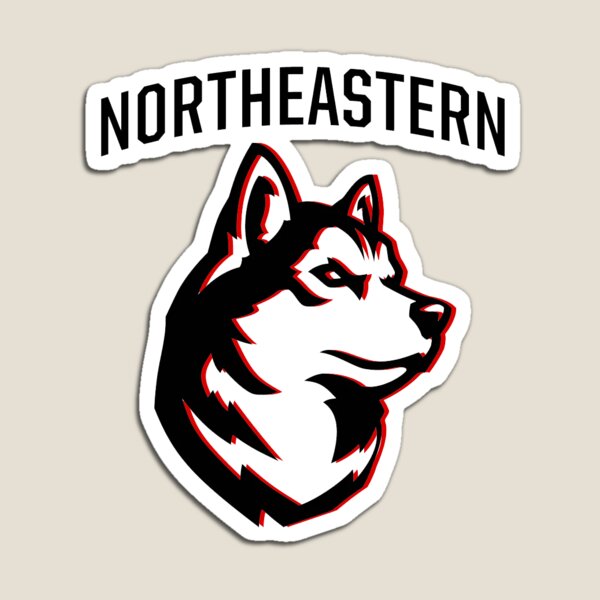Aperçu de l'œuvre Northeastern Huskies - Hockey sur glace / Football créée et vendue par SKsakura.