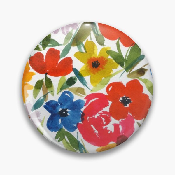 Item preview, red, blue and yellow floral patter designed and sold by kosarandrea.