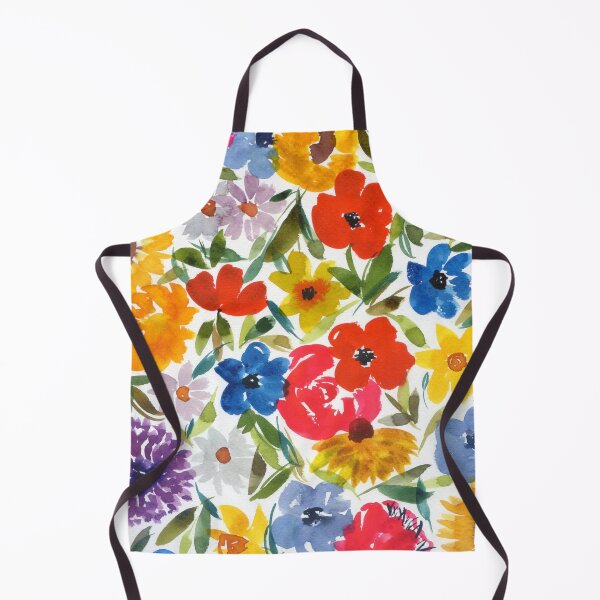 Item preview, red, blue and yellow floral patter designed and sold by kosarandrea.