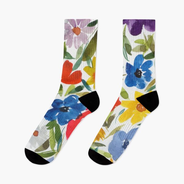 Item preview, red, blue and yellow floral patter designed and sold by kosarandrea.