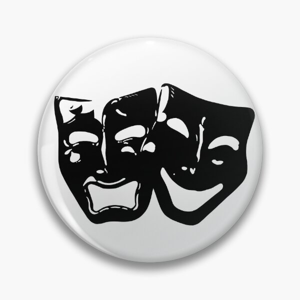 Item preview, Comedy and Tragedy Drama Theatre Mask Dark designed and sold by Morganatic.