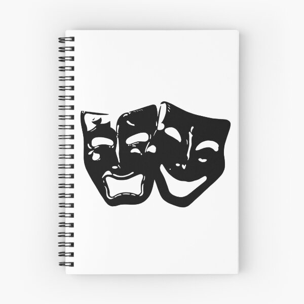 Item preview, Comedy and Tragedy Drama Theatre Mask Dark designed and sold by Morganatic.