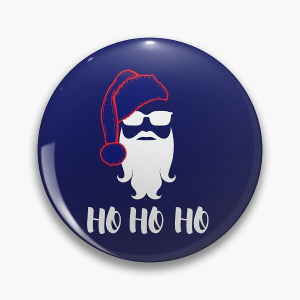 Item preview, Cool Santa Claus silhouette in white red hat  "ho ho ho" designed and sold by Digibee.