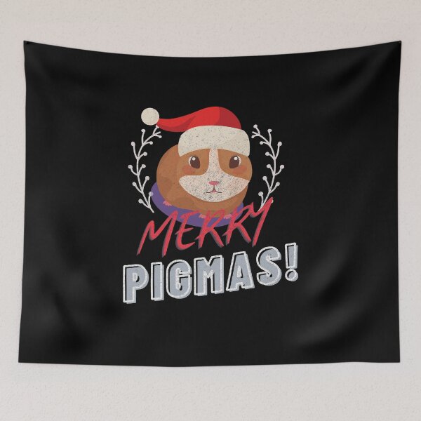 Item preview, Guinea Pig Merry Pigmas Face Mask Christmas Santa Vintage designed and sold by trendo.