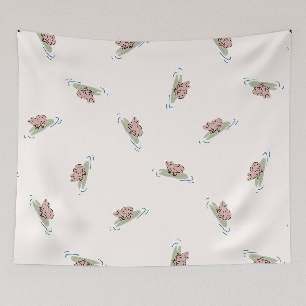 Item preview, Cute frog on lily pad pattern.  designed and sold by Limolida.